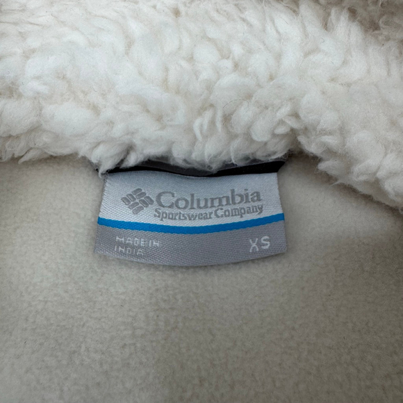 NWT Women's Columbia Chalk Sherpa Teddy Long Jacket XS - Picture 5 of 8